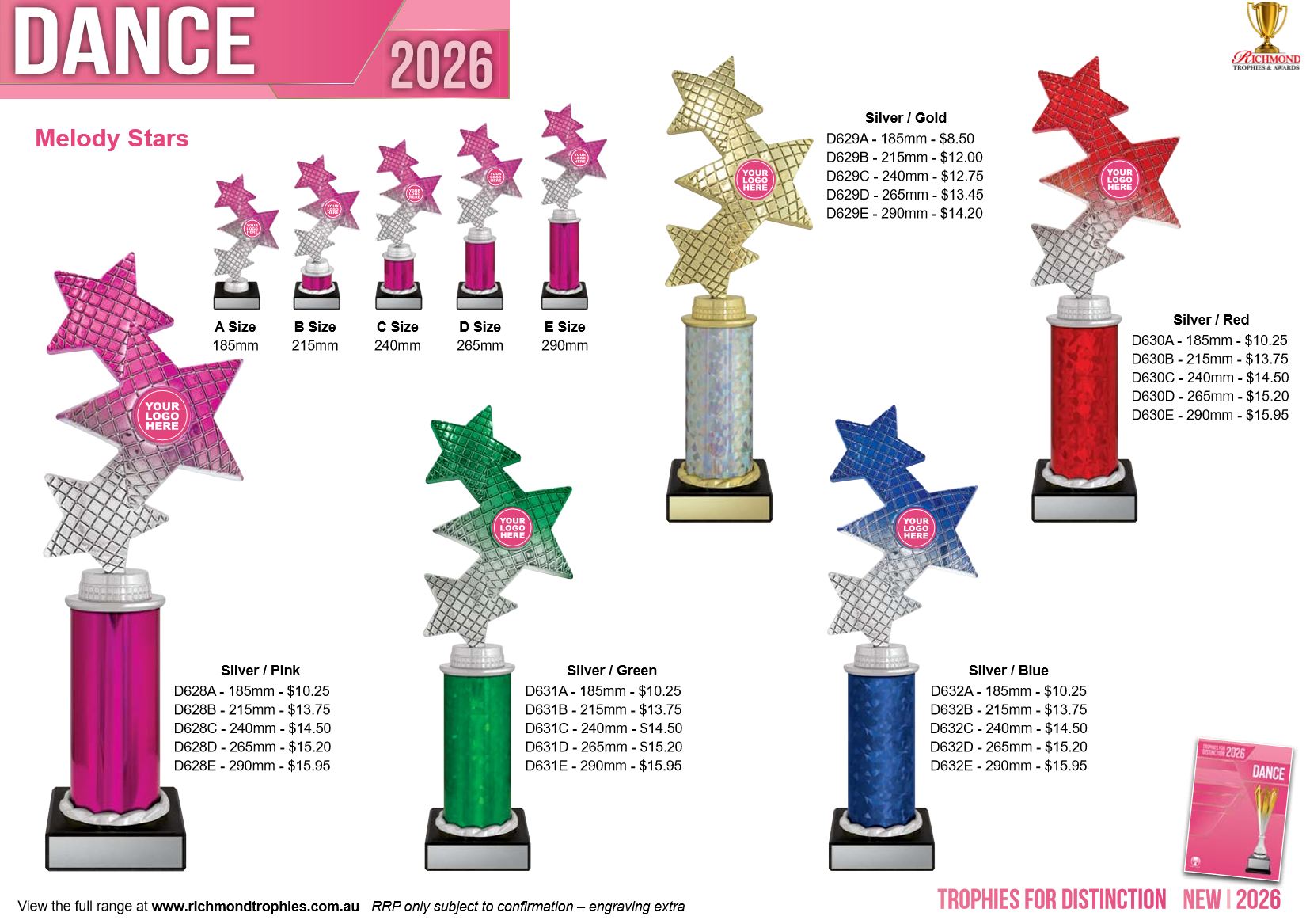 Dance 2026 flyer: Melody Stars trophies