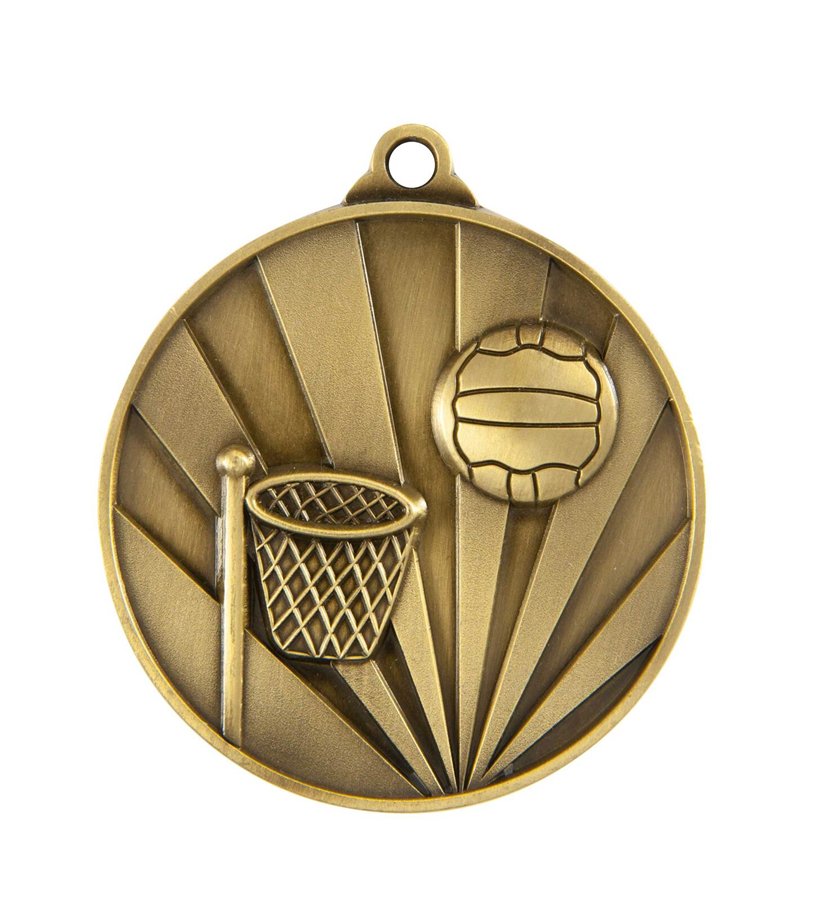 Gold netball medal